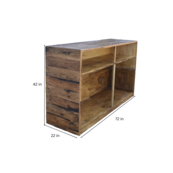 backside reclaimed wood bar and shelf dimensions